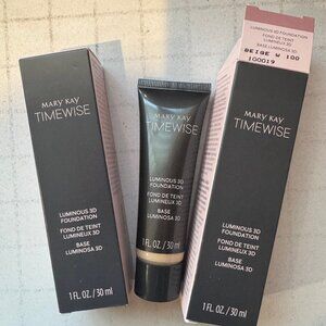 2 x Mary Kay TimeWise Luminous 3D Foundation Beige W 100